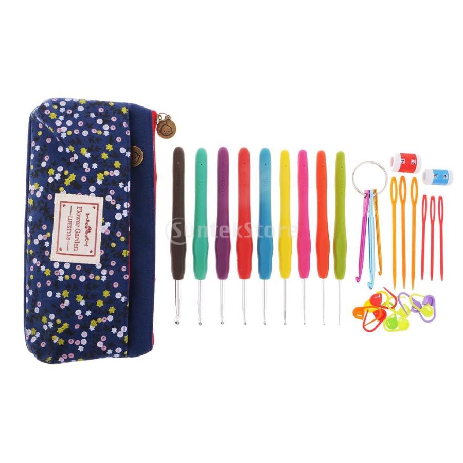 かぎ針編みフックキット 糸 ニードル ミシンツールセット 全3色 ネービー Stkショップ 通販 Yahoo ショッピング