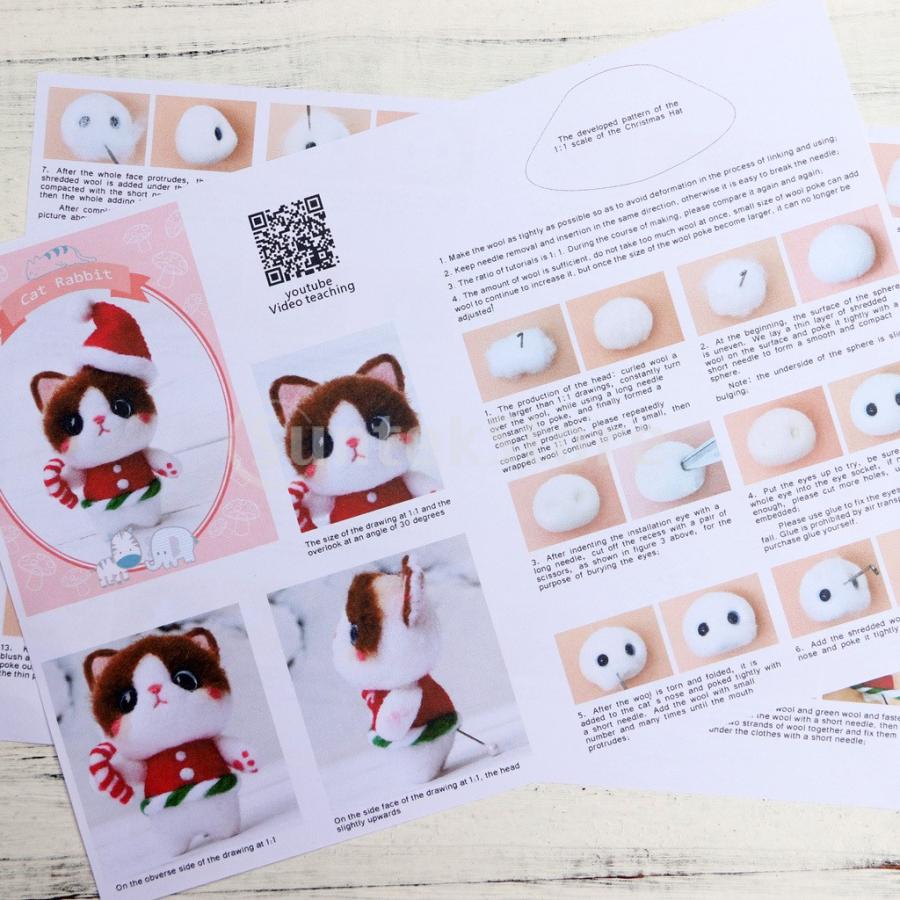 1セット 羊毛フェルトキット 材料 かわいい サンタ帽子 猫 クリスマス デコレーション Stkショップ 通販 Yahoo ショッピング
