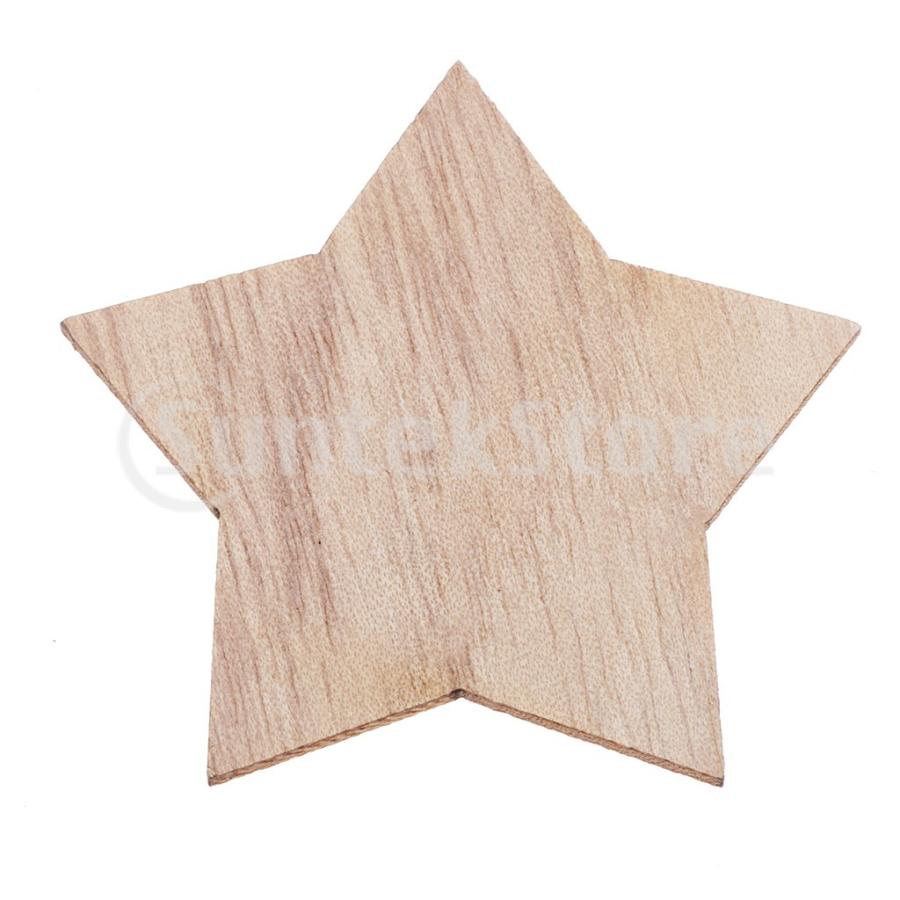 高級木工用品星形 Amazon.com: Juvale 木製星星工藝品- 24 件組3.9 英