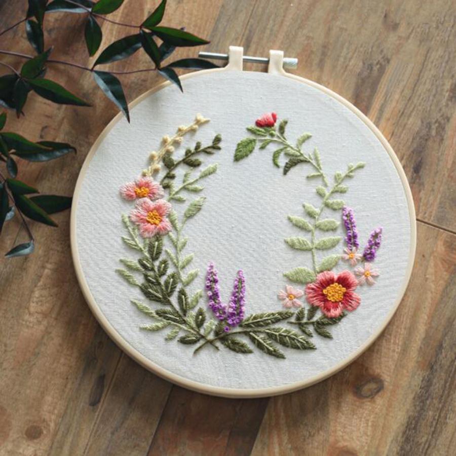 花柄クロスステッチスタンプ刺繍キットに適用初心者スタータースタンプ