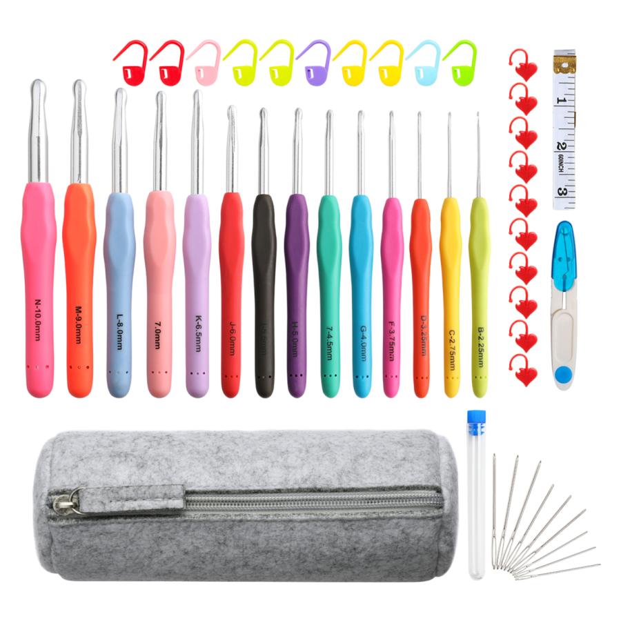 52 / 62Pcsかぎ針編みフックセット糸編み針ツール52Pcs|stk-shop|05