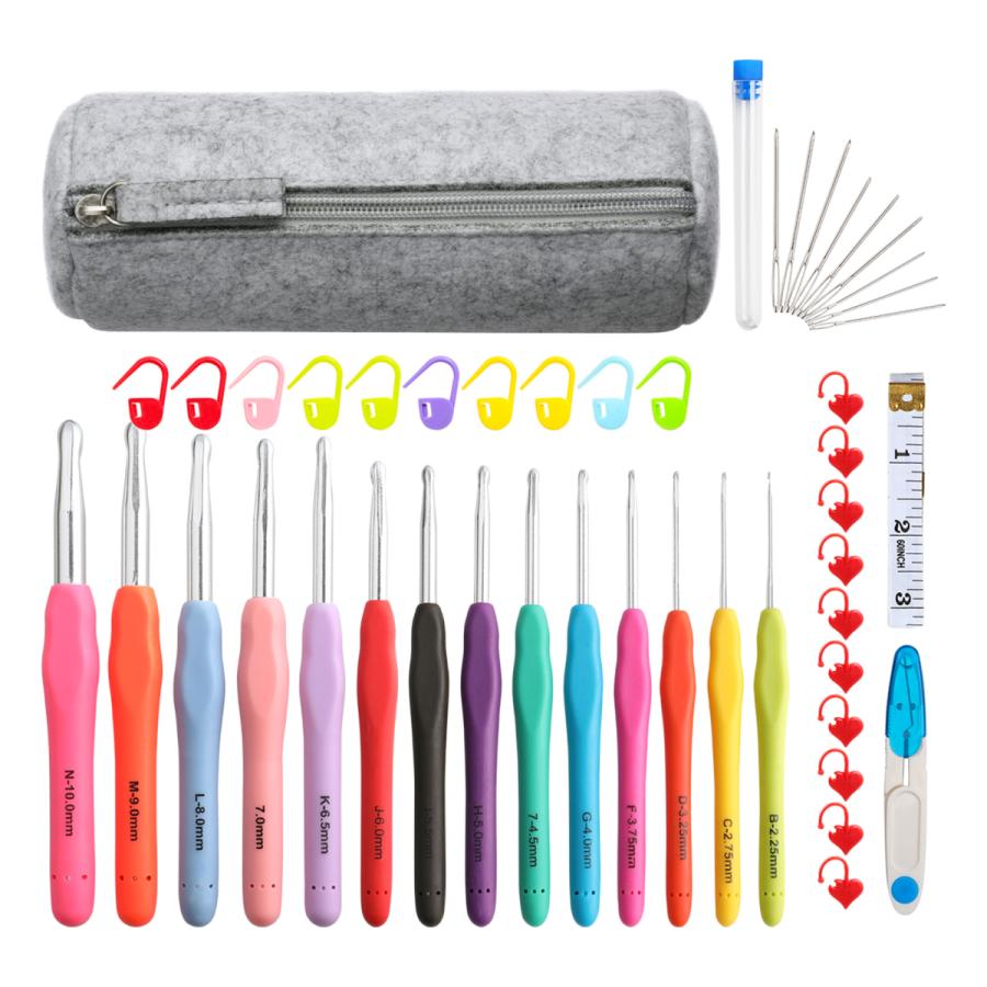 52 / 62Pcsかぎ針編みフックセット糸編み針ツール52Pcs|stk-shop|06