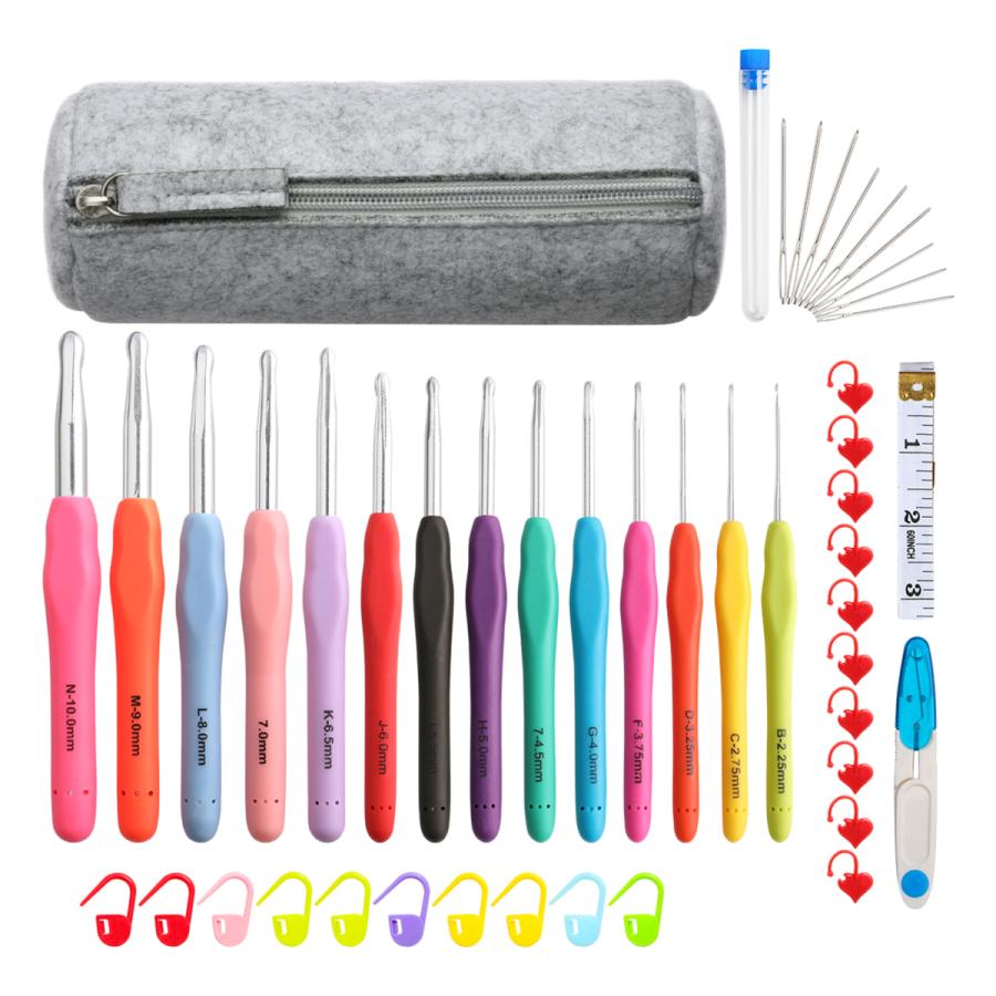 52 / 62Pcsかぎ針編みフックセット糸編み針ツール52Pcs|stk-shop|07