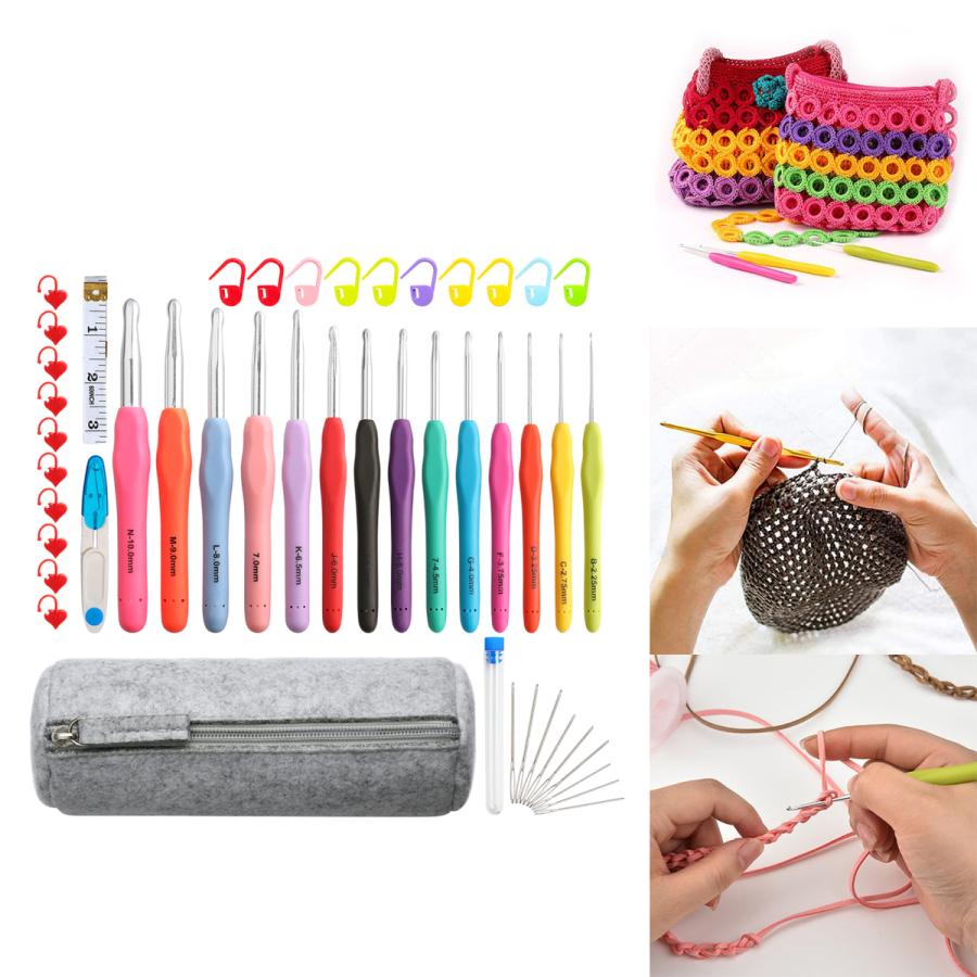 52 / 62Pcsかぎ針編みフックセット糸編み針ツール52Pcs|stk-shop|10