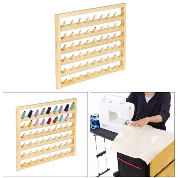Oshhni 糸ラック 糸スプールラック 木製 吊り下げフック付き