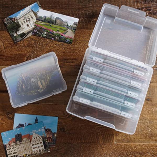 5x7インチの写真収納ボックス高品質のプラスチッククラフトオーガナイザー透明｜stk-shop｜06