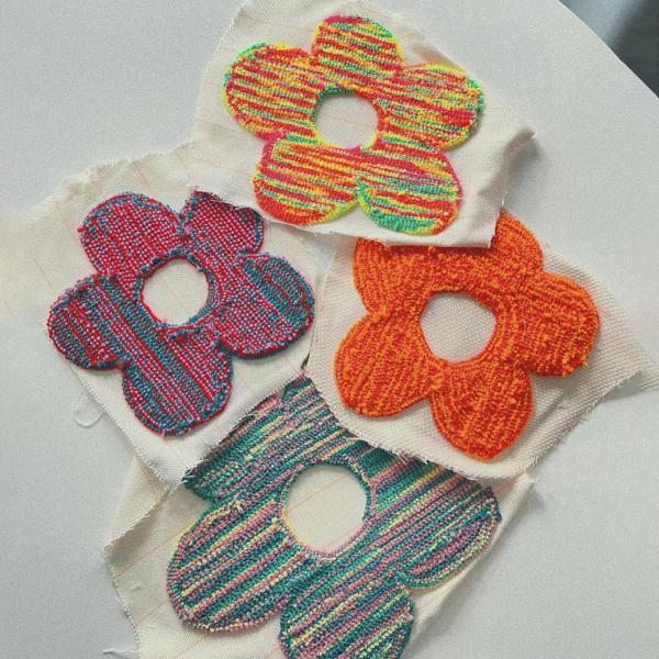 アクリルミラータフティングマシン付きタフティングクロス1x1.5M裏打ち