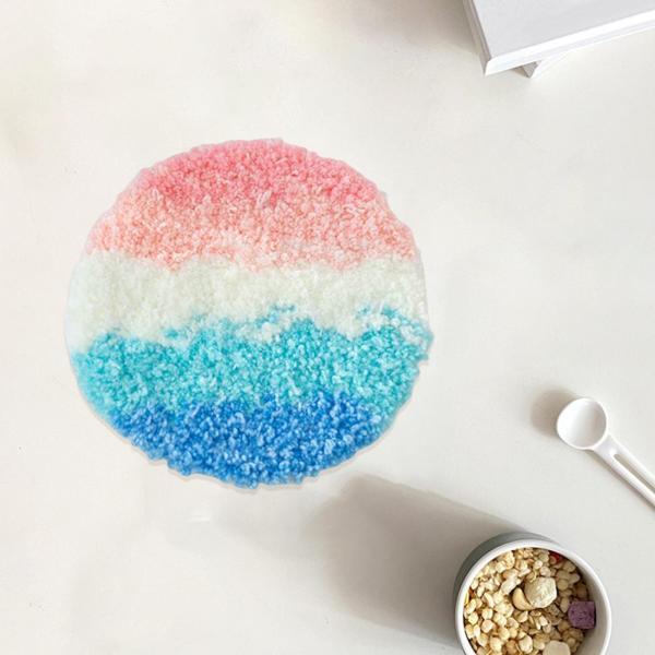 スターターハンドクラフトピンクブルーグラデーション用パンチニードル