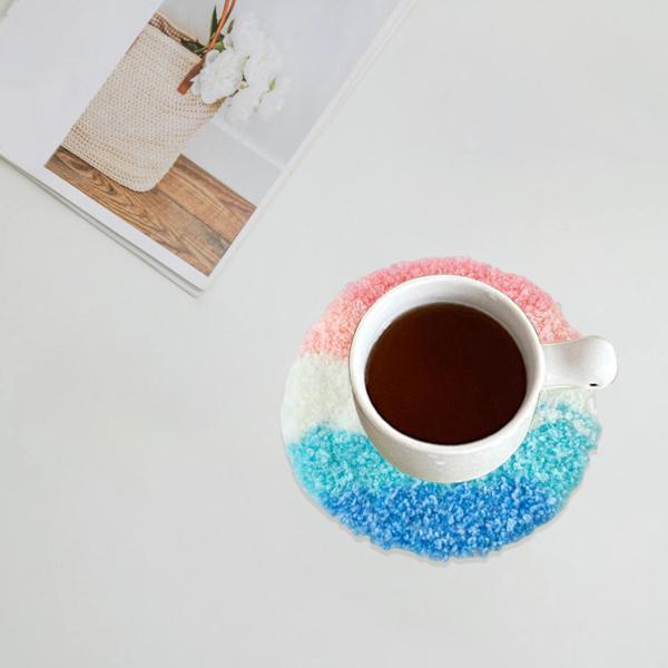 スターターハンドクラフトピンクブルーグラデーション用パンチニードル