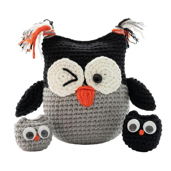 DIY DIY Owl  Crochet Kit Crocheting Craft , 黒｜stk-shop｜05