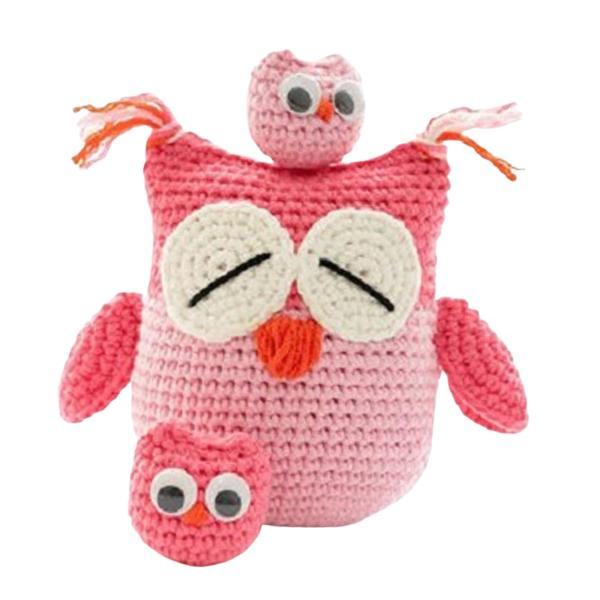 DIY DIY Owl  Crochet Kit Crocheting Craft , ピンク｜stk-shop｜02