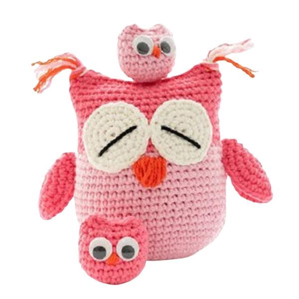 DIY DIY Owl  Crochet Kit Crocheting Craft , ピンク｜stk-shop｜03