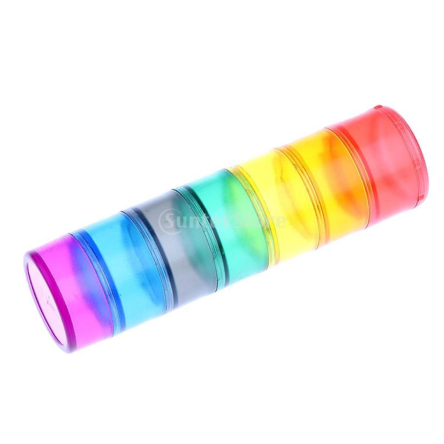 ピルケース 7本 一週間 錠剤 箱 薬ホルダー オーガナイザー 積み重ね可