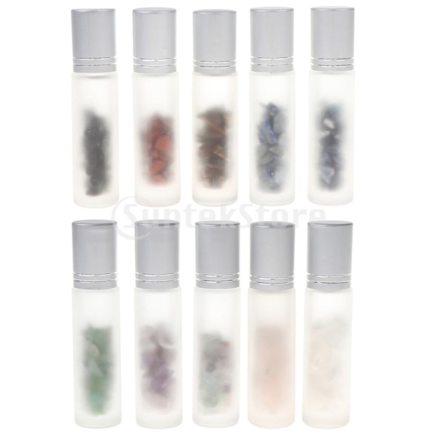 本命ギフト ロールオンボトル ガラス 詰め替え エッセンシャルオイル 香水 液体 保存容器 10ml 10個入