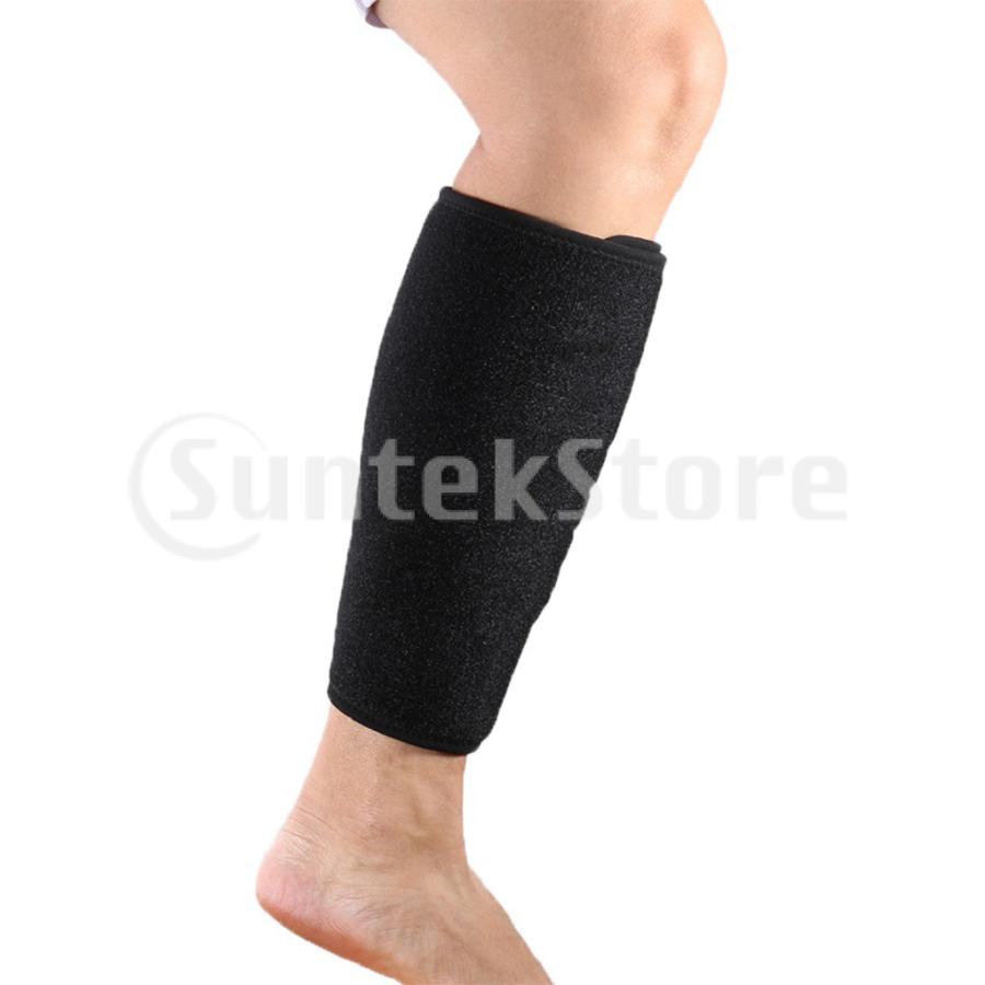 ふくらはぎサポーター カーフラップ 筋肉痛 けが予防 テニス ランニングなど各種 スポーツ用 黒 Stkショップ 通販 Yahoo ショッピング