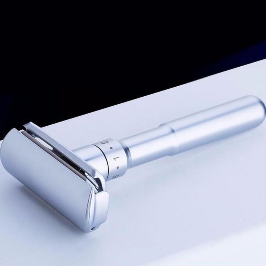 ダブルエッジ安全カミソリ男性.亜鉛合金クラシック安全かみそり