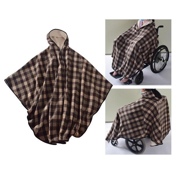 車いす ポンチョ 車椅子 レインポンチョ 毛布 柔らかい生地 二層生地