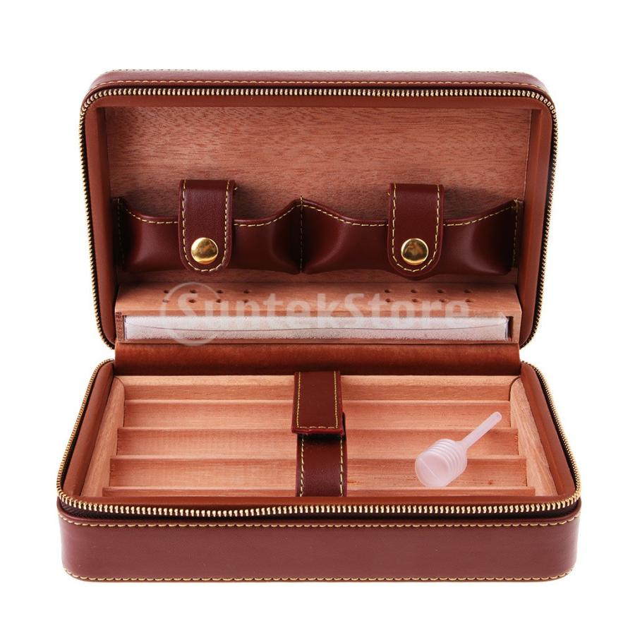 Sharplace ガーヒュミドール シガーケース 携帯便利 レザー表面 葉巻愛好家 3色選ぶ 最新作 プレゼント スタイル2 ビジネス