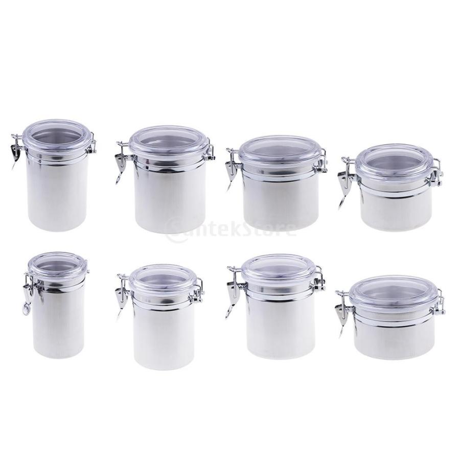 キッチン用保存容器 ステンレス キャニスター ロッククランプ閉鎖 8種