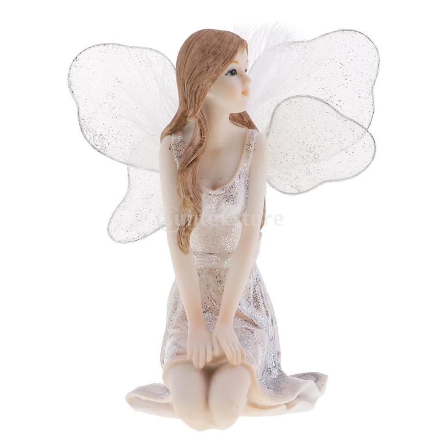 樹脂 家の装飾 置物 天使 飛行の妖精 人形 ギフト 2種選ぶ 可愛い  