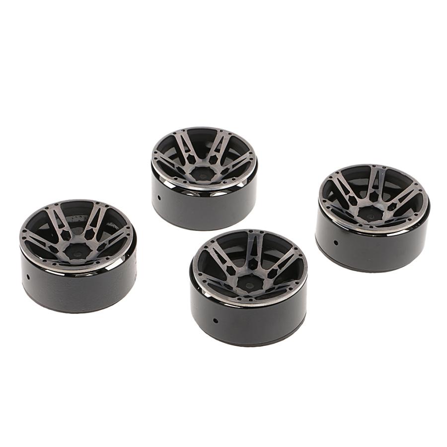 4パックアルミ製1.9インチビードロックホイールリム.1/10 RCロック