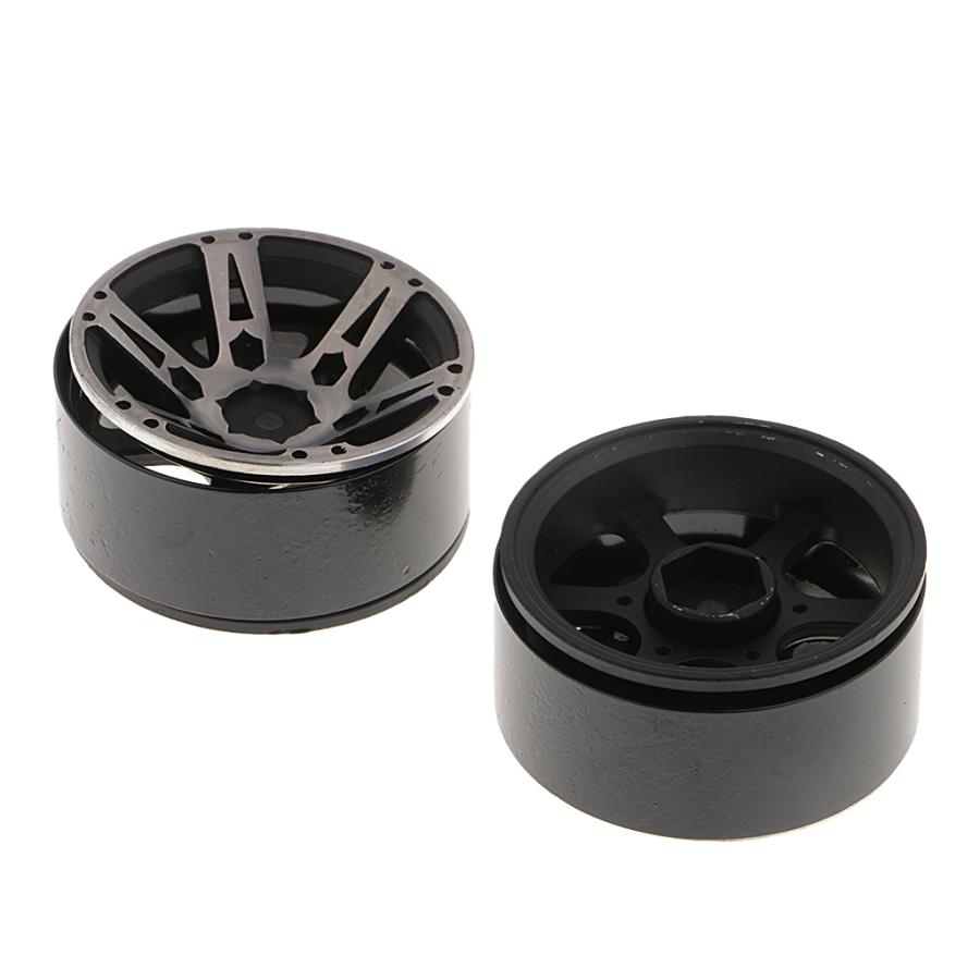 4パックアルミ製1.9インチビードロックホイールリム.1/10 RCロック