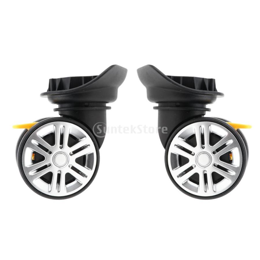 交換キャスター ブレーキ ホイール スーツケース 荷物 車輪部品 静音 外径60mm |  | 02