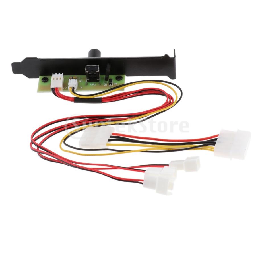 1 3コンピューターケースcpuファンスピードコントローラー4ピン電源接続ホワイト Stkショップ 通販 Yahoo ショッピング