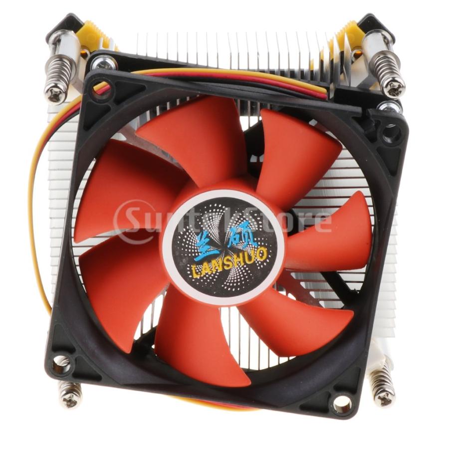 21新春福袋 8cmアルミコンピュータcpuクーラーファンヒートシンク3ピン12ボルト用インテルgla1366 Wantannas Go Id