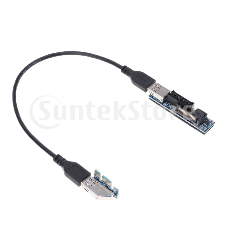 PCI-E 1X-1X延長ケーブル0.3 M U3.0 GPUエクステンダーライザー