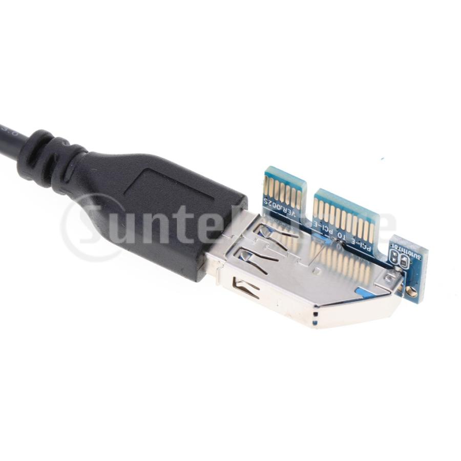 PCI-E 1X-1X延長ケーブル0.3 M U3.0 GPUエクステンダーライザー
