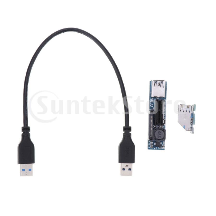 PCI-E 1X-1X延長ケーブル0.3 M U3.0 GPUエクステンダーライザー