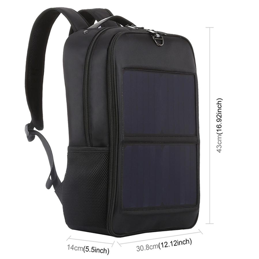 ナイロンソーラー充電器バックパック14Wラップトップ2Uハイキングバッグアウトドアトラベル_5