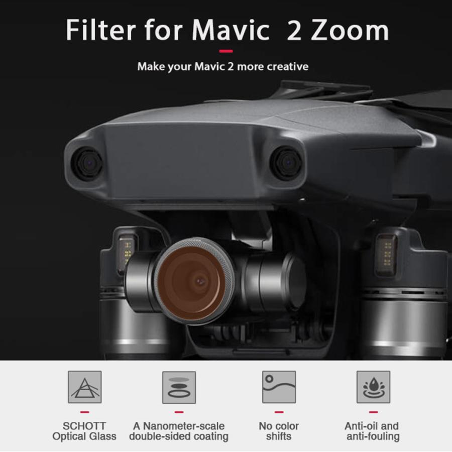 DJI MAVIC 2 ZOOM用 レンズフィルター DJI Mavic2ズーム調整可能ND16-PL用の高品質カメラレンズフィルター