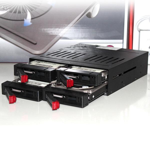 4スロットsata内蔵ラック4 × 2.5インチハードドライブケース携帯ラック