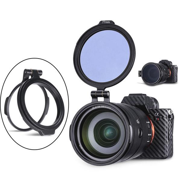 デジタル一眼レフカメラレンズ用NDフィルターアダプターマウントクリップスタンド使いやすい49mm