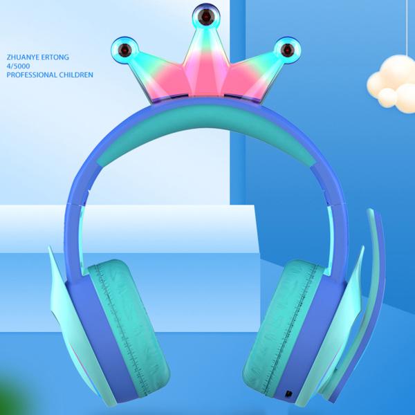 Crown Kids  Headphones with Microphone Soft Earmuffs PC blue｜stk-shop｜03