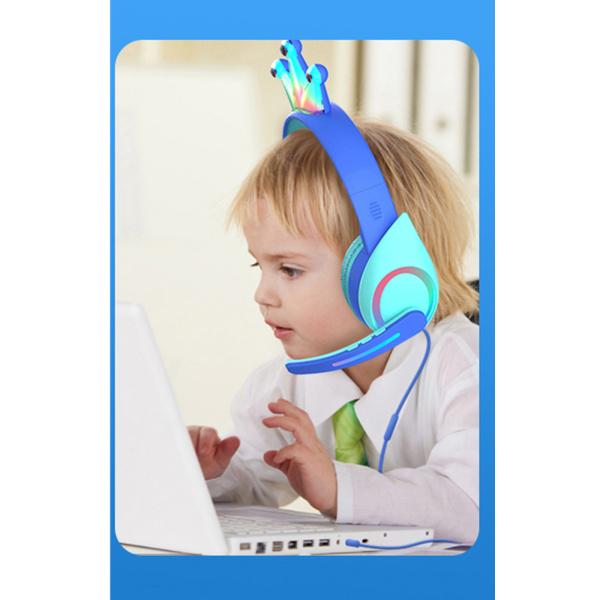 Crown Kids  Headphones with Microphone Soft Earmuffs PC blue｜stk-shop｜04