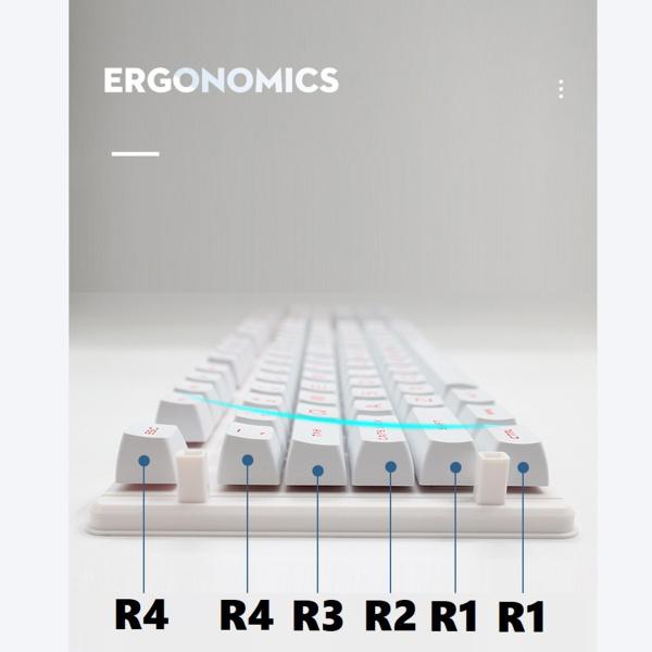 メカニカルキーボードブラウン文字のためのキーキャップを設定する
