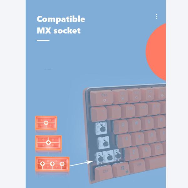 メカニカルキーボードブラウン文字のためのキーキャップを設定する