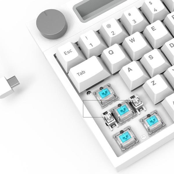 ホワイト コンパクト メカニカルキーボード