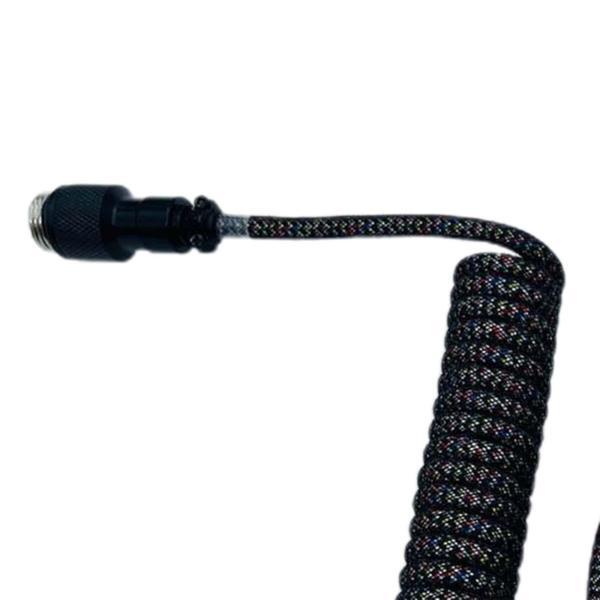 EXME CABLE コイルケーブル　ブラック USB toTypeCコイルケーブルブラックメカニカルキーボード用の取り外し