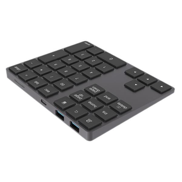 ワイヤレス テンキー ハブ機能付 パソコン用会計 ブラック_6