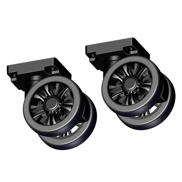 安い購入2x 荷物スーツケース交換用ホイール, 荷物トロリースーツケース用のブレーキキャスターホイール付き 黒 バッグ Alomejor スーツケースキャスター交換用トロリーケースホイール荷物ミュートホイールトラベルユニバーサルスーツケース修理アクセサリー
