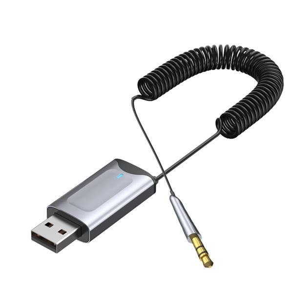 車の USB AUX レシーバー アダプター 3.5 mm オーディオ ステレオ レシーバー低遅延合金ハンズフリー スピーカー ヘッドフォン｜stk-shop｜05