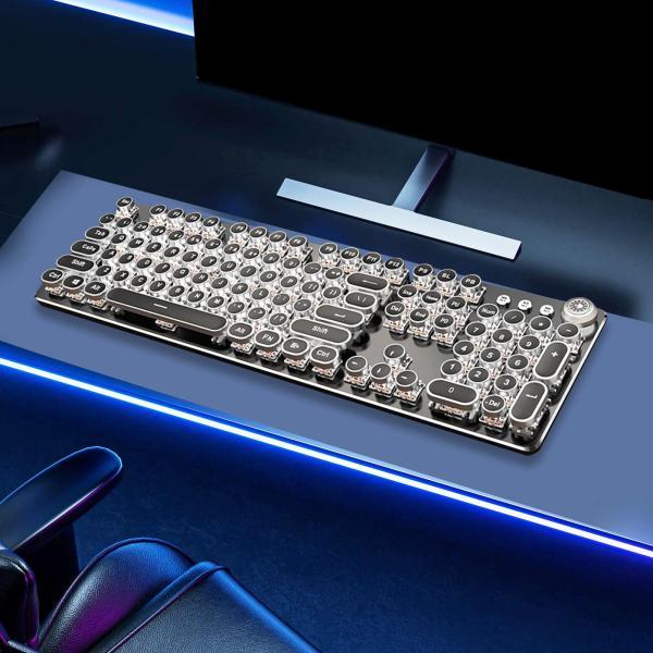メカニカルゲーミングキーボード、レトロパンク104キー メカニカルゲーミングキーボード、レトロパンク104キー