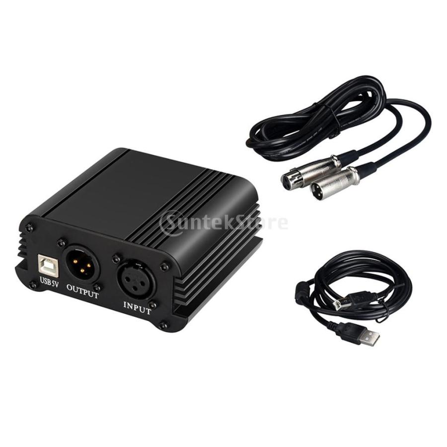 48V ファンタム電源 Uケーブル XLR 3ピン メスケーブル コンデンサー