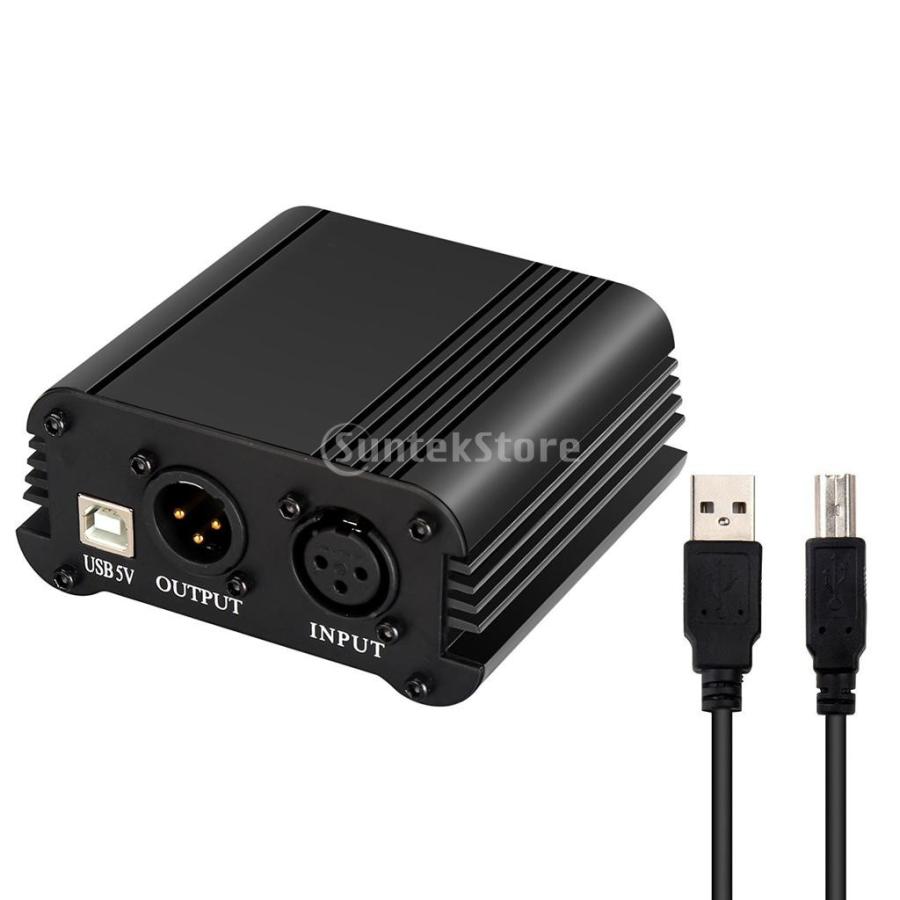 48V ファンタム電源 Uケーブル XLR 3ピン メスケーブル コンデンサー