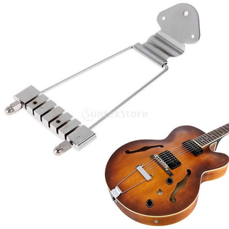 6弦ギター テールピース ブリッジ Archtopジャズギター用 交換パーツ