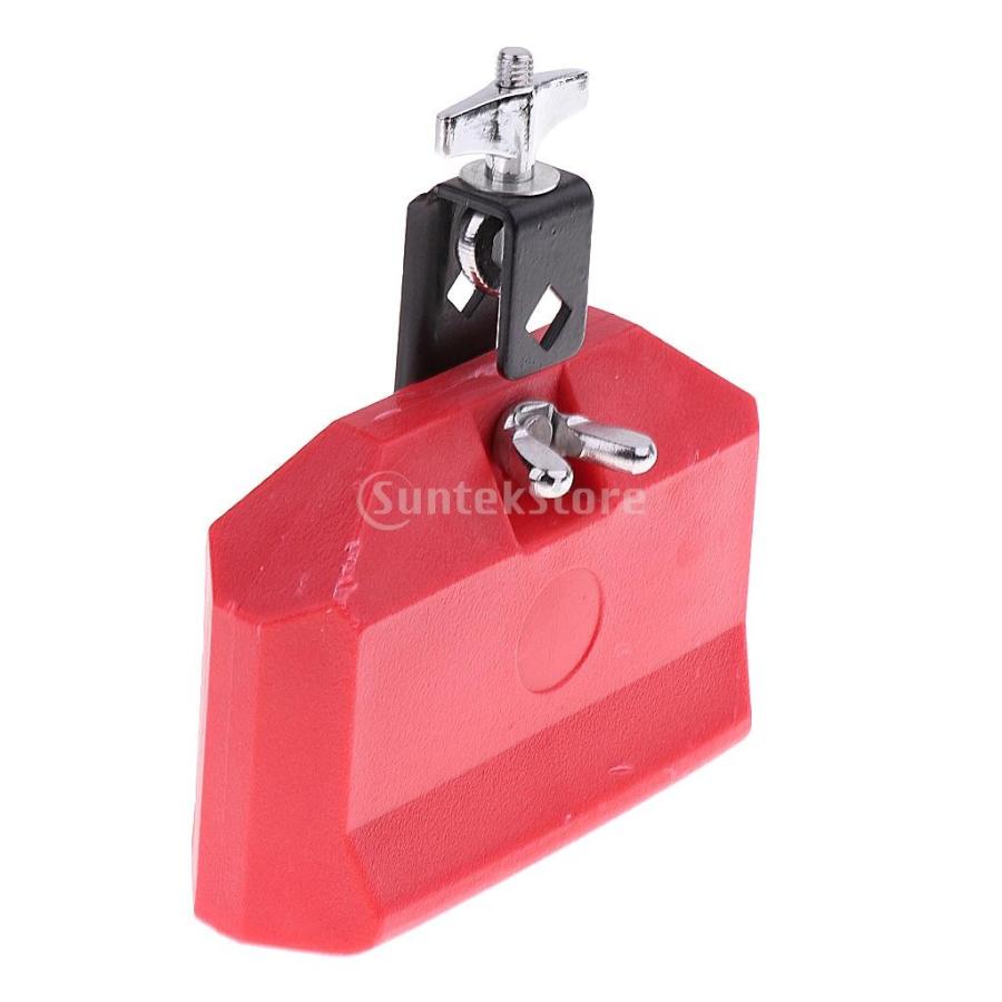 ハイピッチ ABS カウベル ドラム パーカッション 楽器 全3選択 - 赤